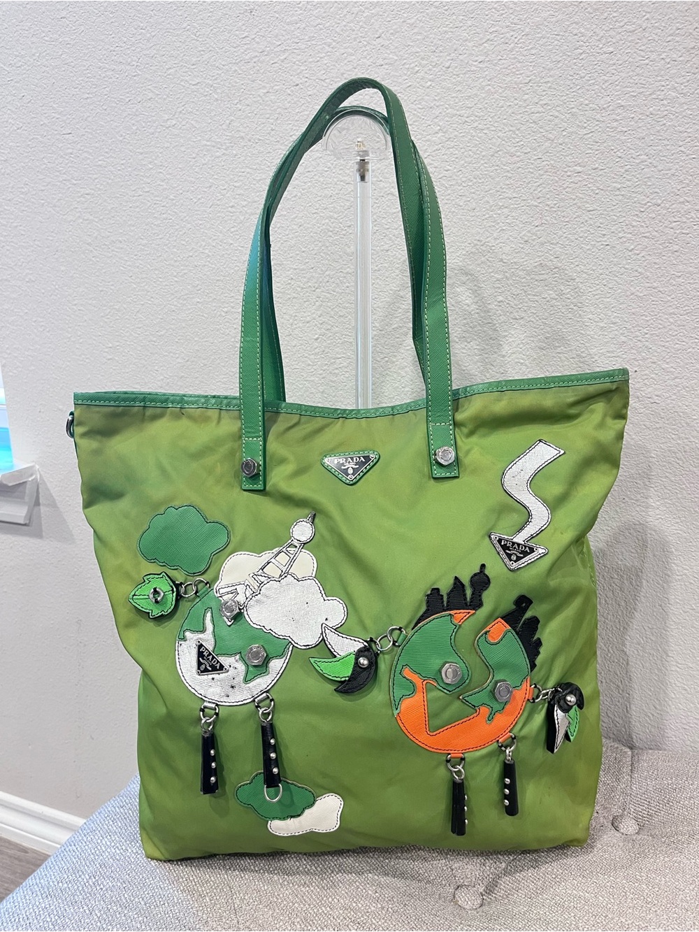 PRADA TESSUTO ROBOT TOTE BAG. - Picture 2 of 16